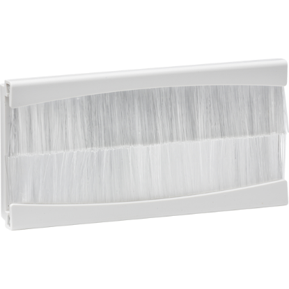 White 100x50mm brush module cable management accessory for electrical wiring