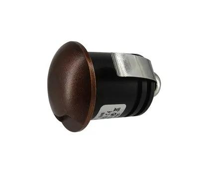 Bronze recessed LED light fitting for home or business electrical lighting