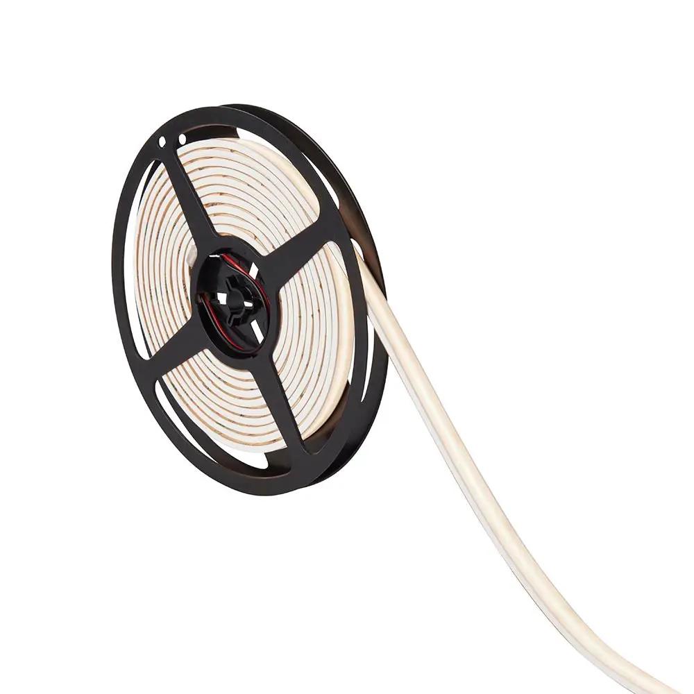 LED strip light on a black spool, flexible lighting for home or business electrical projects