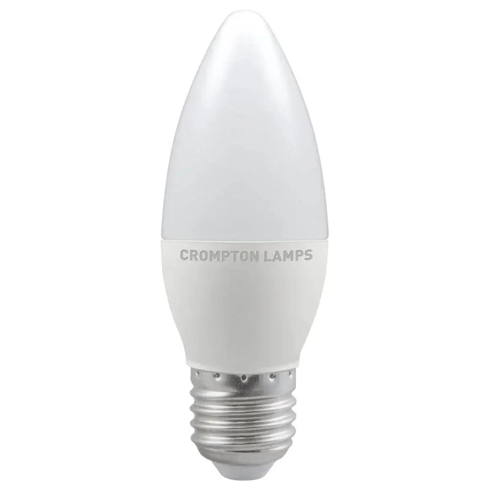 LED candle bulb with screw base, energy-efficient lighting for UK homes and businesses
