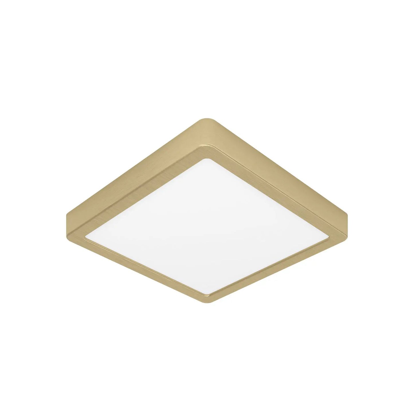Surface-mounted LED panel Fueva 5 IP20 830 brass 21x21cm
