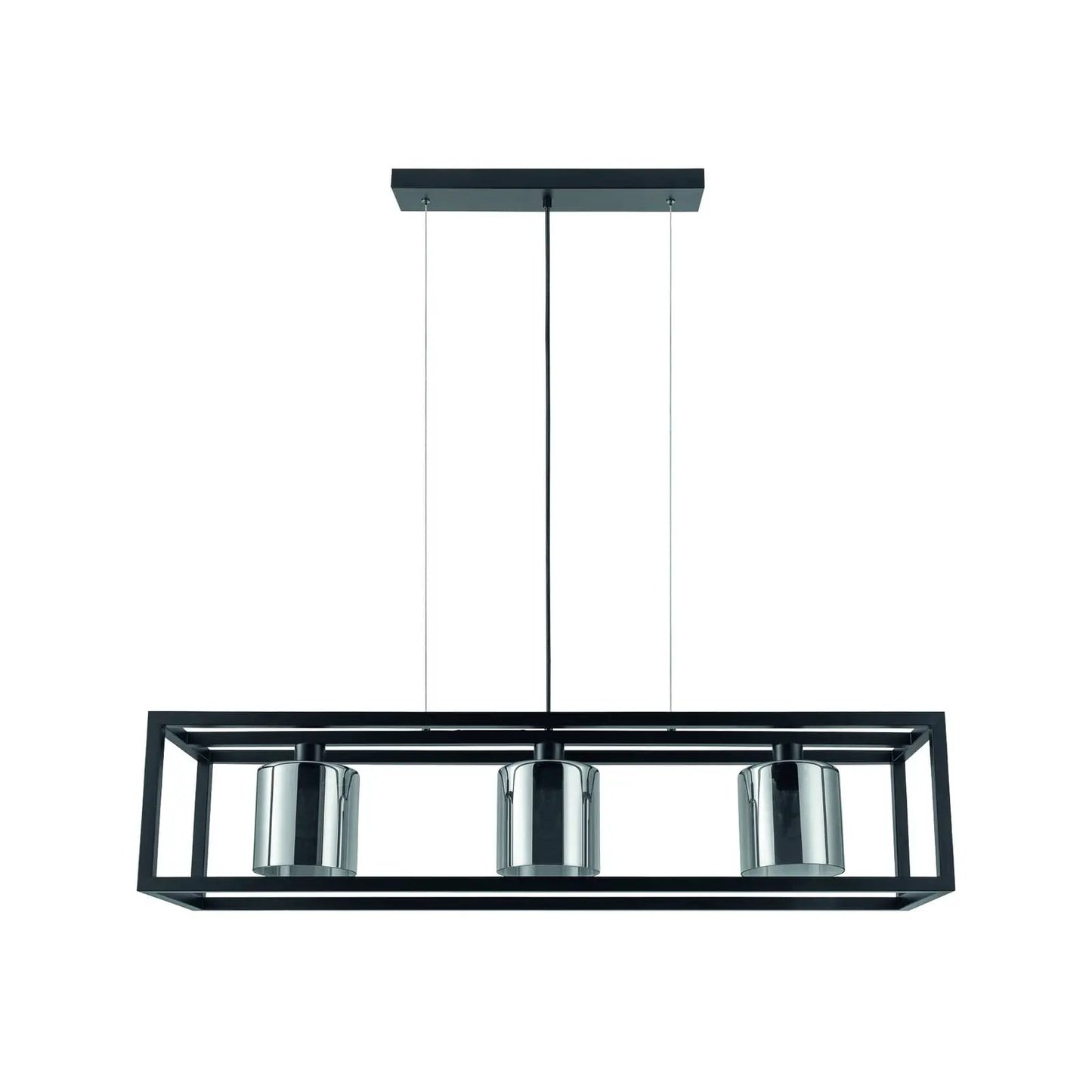 EGLO Brisling hanging light, three-bulb, black