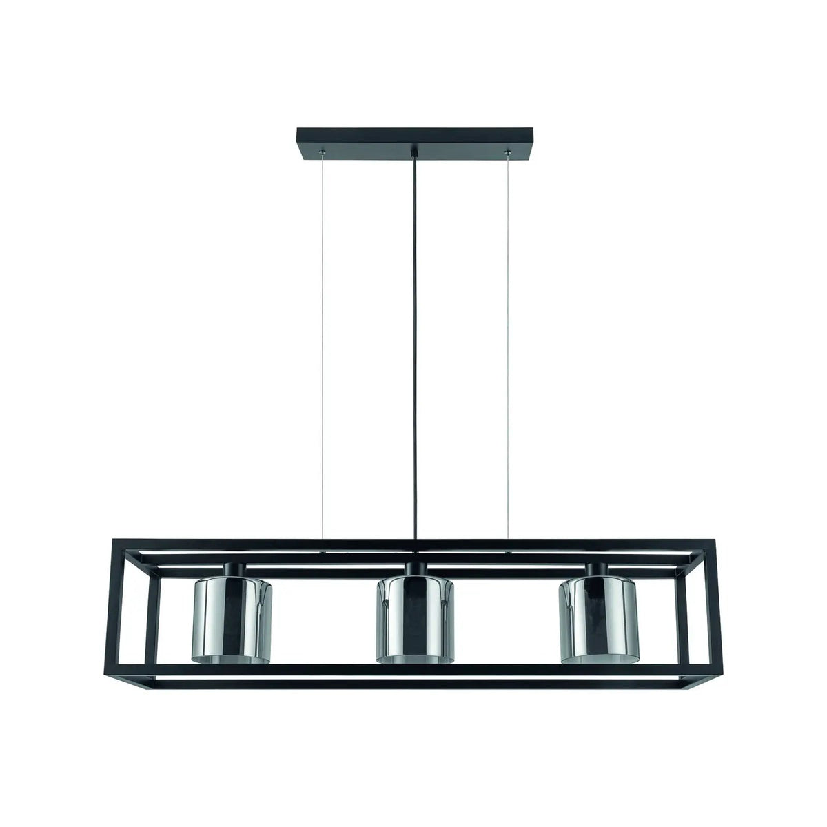 EGLO Brisling hanging light, three-bulb, black