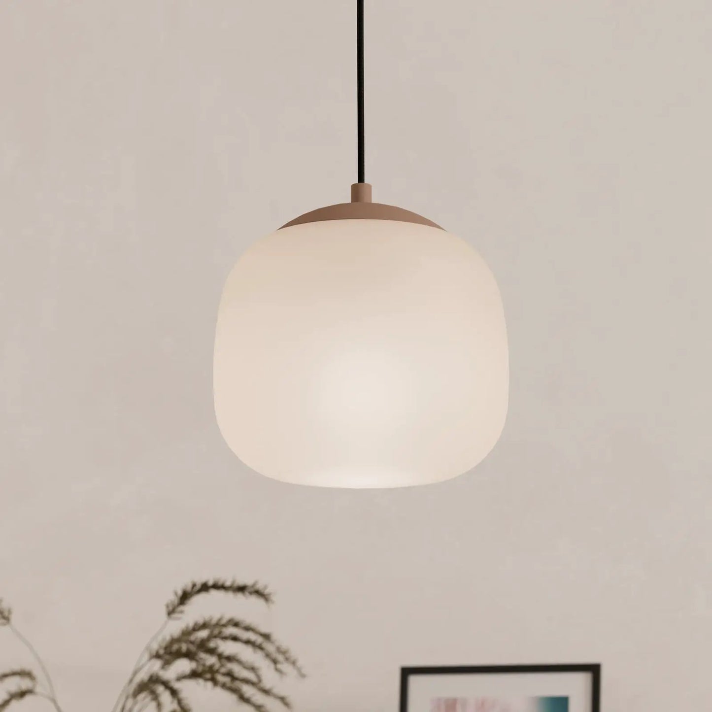 Cominio pendant light taupe/sand, 1-bulb