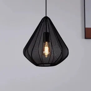 Dolwen pendant light, black, Ø 33.5 cm, fabric