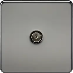 black nickel ml TV Outlet (Non-Isolated) - Black Nickel - black nickel ml TV Outlet (Non-Isolated) - Black Nickel