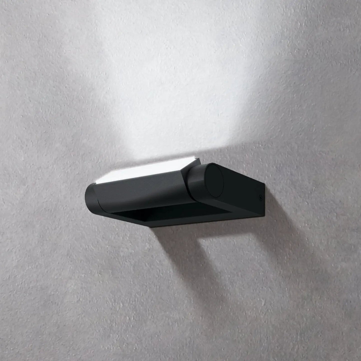 Brianza LED outdoor wall lamp, black, width 20 cm, metal
