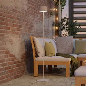 Roccanova-L Solar LED Patio Lamp, white, height 120 cm