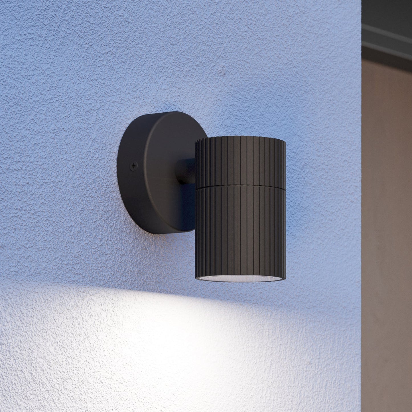 Tomelloso outdoor wall lamp, black, height 12 cm, metal