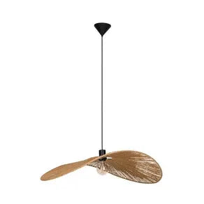 Siruela pendant light, 80 x 60 cm, brown, paper cord, E27