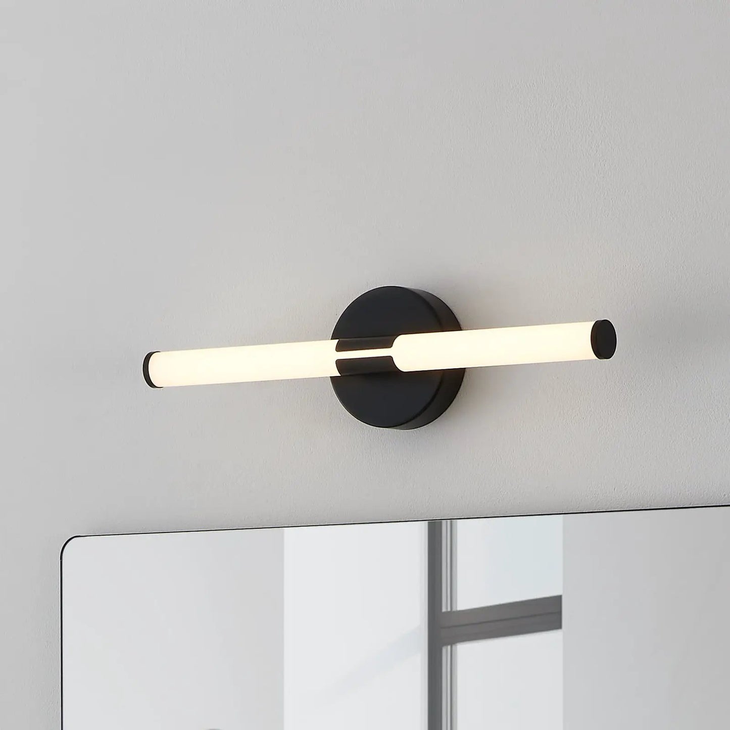 Ramola LED wall light, black, width 45 cm, IP44, CCT