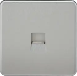 Brushed Chrome ML Telephone Master Socket - Brushed Chrome - Electrical Brushed Chrome ML Telephone Master Socket - Brushed Chrome Electrical