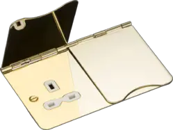 FLOOR SOCKETS 13A 2G Unswitched Floor Socket - Polished Bronze with White Insert - FLOOR SOCKETS 13A 2G Unswitched Floor Socket - Polished Bronze with White Insert