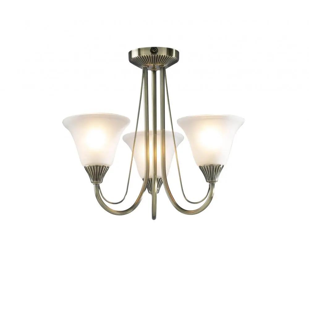 dar lighting Där Lighting Group, Dar BOS03 Boston 3 Light Semi-flush Ceiling Light - dar lighting Där Lighting Group, Dar BOS03 Boston 3 Light Semi-flush Ceiling Light