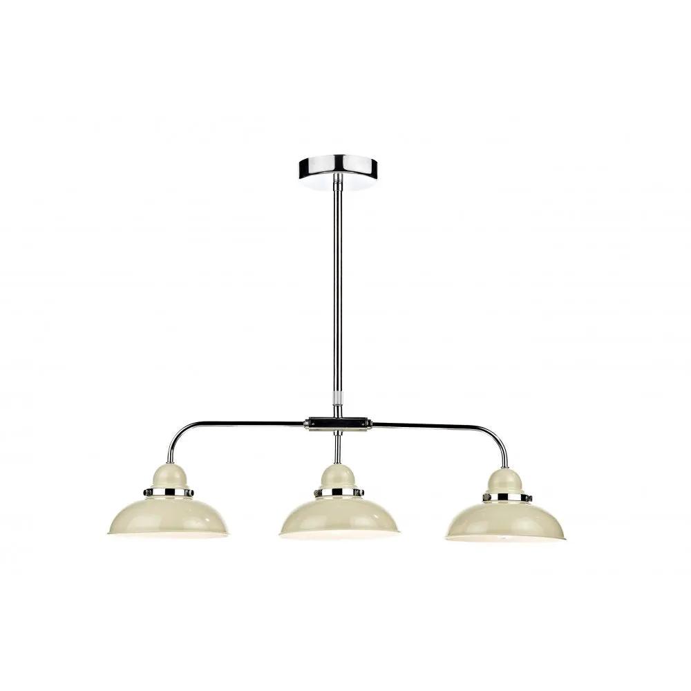 dar lighting Där Lighting Group, Dar DYN0333 Dynamo 3 Light Bar Pendant Cream (S) - dar lighting Där Lighting Group, Dar DYN0333 Dynamo 3 Light Bar Pendant Cream (S)