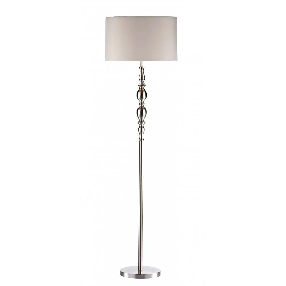 dar lighting Där Lighting Group, Dar MAD4946 Madrid Ball Floor Lamp Sat Chrome With Shade - dar lighting Där Lighting Group, Dar MAD4946 Madrid Ball Floor Lamp Sat Chrome With Shade