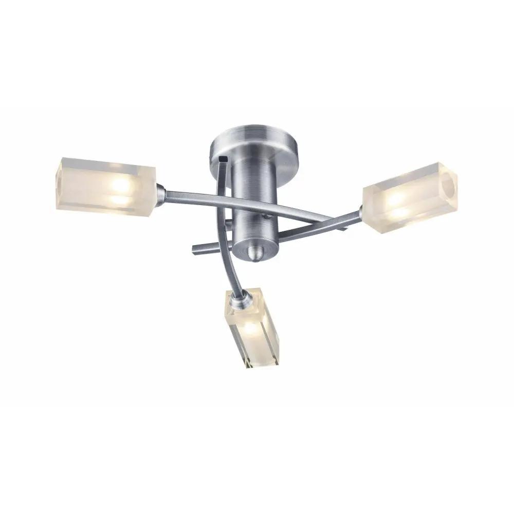dar lighting Där Lighting Group, Dar MOR0346 Morgan 3 Light Semi Flush Sat Chrome - dar lighting Där Lighting Group, Dar MOR0346 Morgan 3 Light Semi Flush Sat Chrome