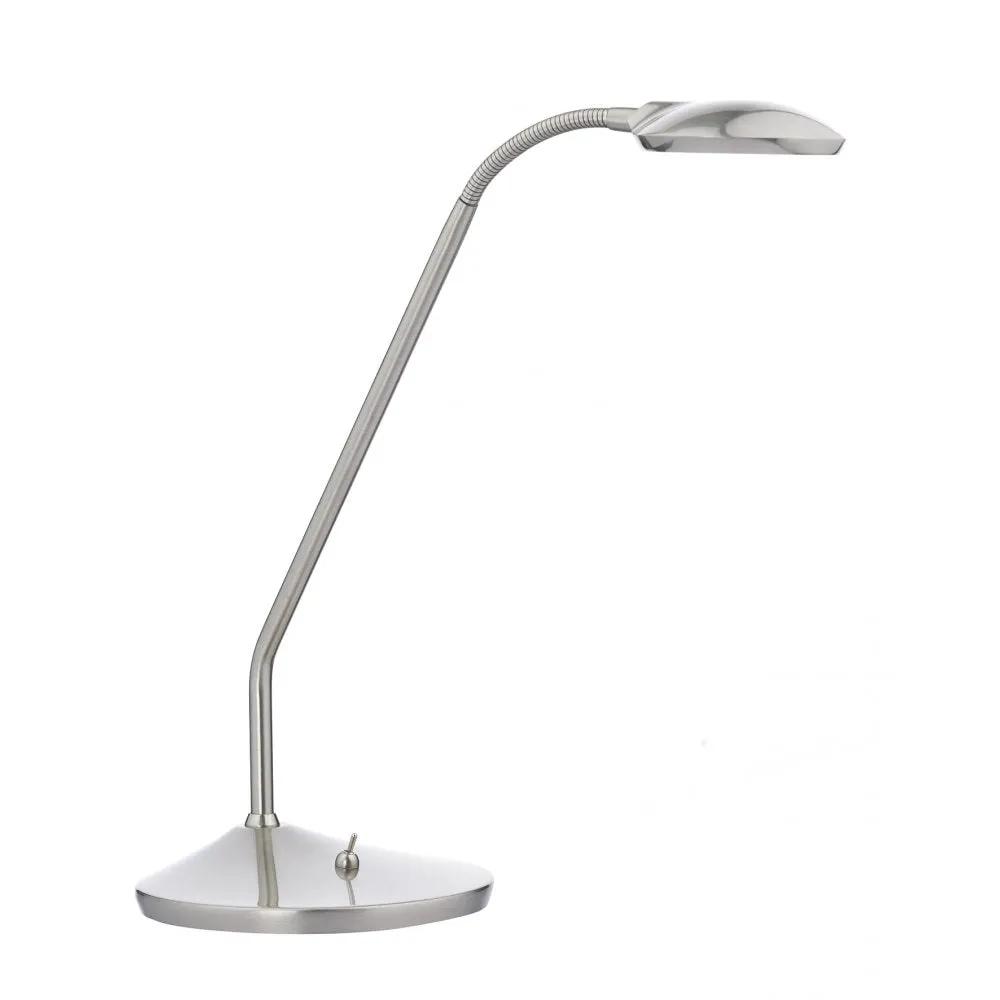dar lighting Där Lighting Group, Dar WEL4046 Wellington Table Lamp Satin Chrome LED - dar lighting Där Lighting Group, Dar WEL4046 Wellington Table Lamp Satin Chrome LED