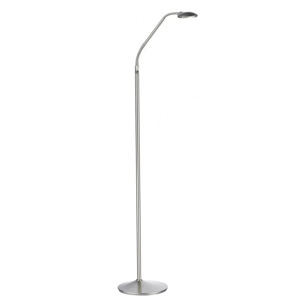 dar lighting Där Lighting Group, Dar WEL4946 Wellington Floor Lamp Satin Chrome LED - dar lighting Där Lighting Group, Dar WEL4946 Wellington Floor Lamp Satin Chrome LED