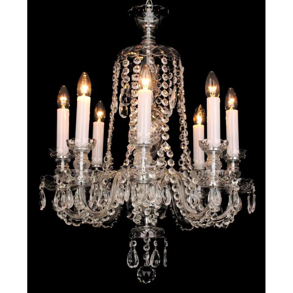 impex Impex Lighting CB128244/08 Karvina Crystal 8lt Chandelier - impex Impex Lighting CB128244/08 Karvina Crystal 8lt Chandelier