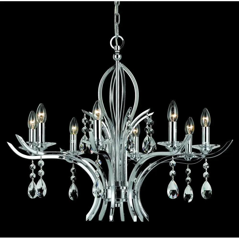impex Impex Lighting CF911231/08/CH Turin Chrome With Crystal - impex Impex Lighting CF911231/08/CH Turin Chrome With Crystal