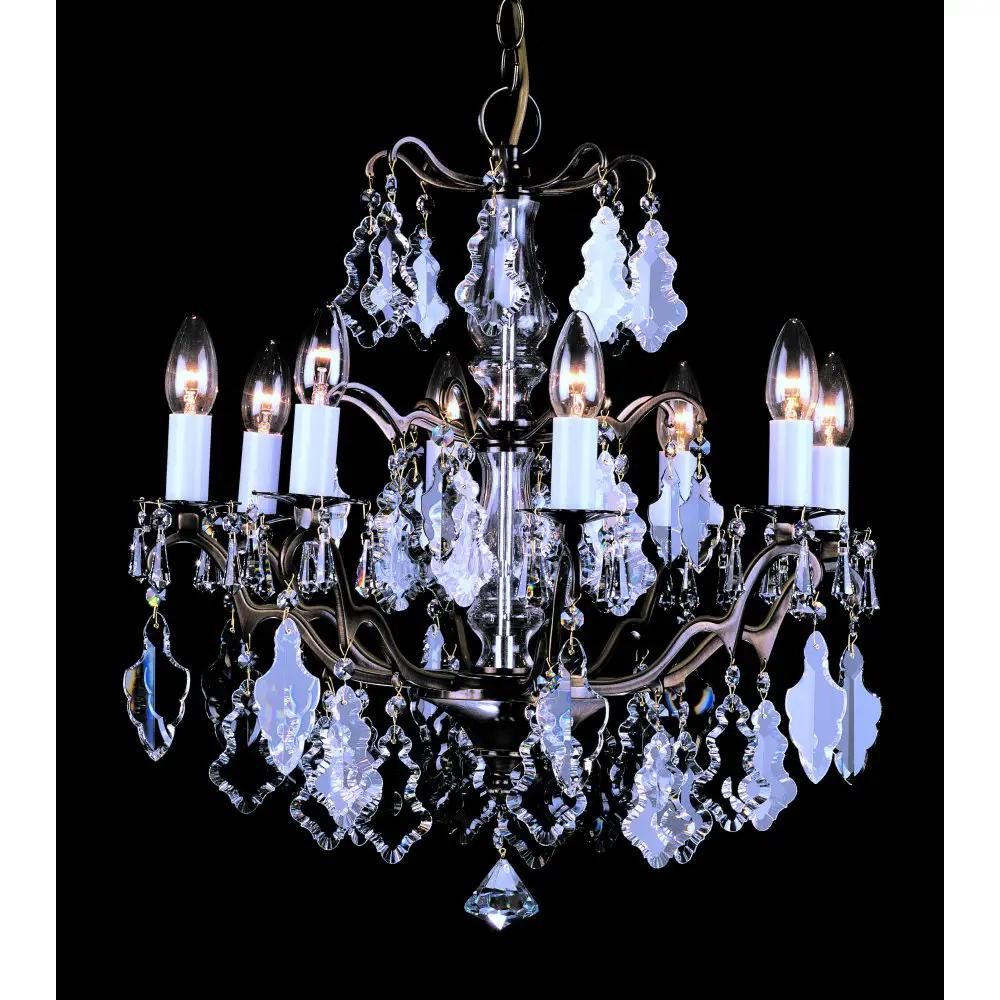 impex Impex Lighting CP06003/08/AB Louvre Antique Brass Crystal - impex Impex Lighting CP06003/08/AB Louvre Antique Brass Crystal