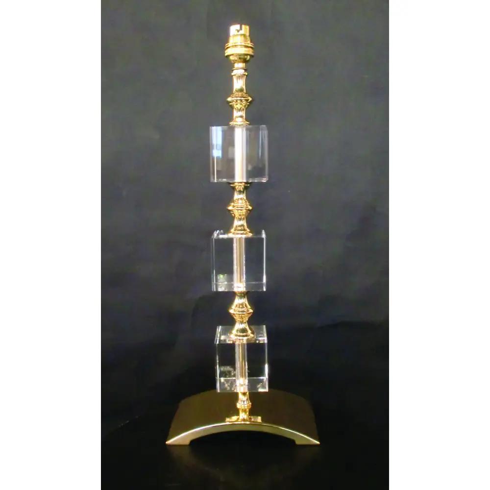 impex Impex ST0000B/TL/G Boston Optical Crystal Table Lamp Gold - impex Impex ST0000B/TL/G Boston Optical Crystal Table Lamp Gold