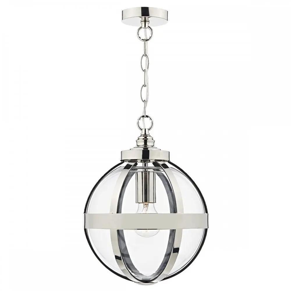 dar lighting Där Lighting Group, Dar HEA0138 Heath 1 Light Pendant Polished Nickel - dar lighting Där Lighting Group, Dar HEA0138 Heath 1 Light Pendant Polished Nickel