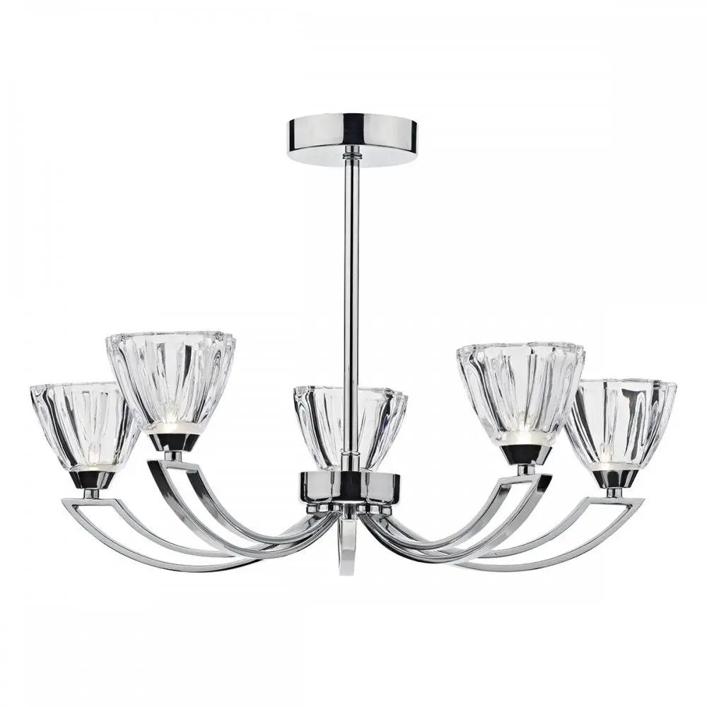 dar lighting Där Lighting Group Dar VIT0550 Vito Semi Flush Polished Chrome - dar lighting Där Lighting Group Dar VIT0550 Vito Semi Flush Polished Chrome