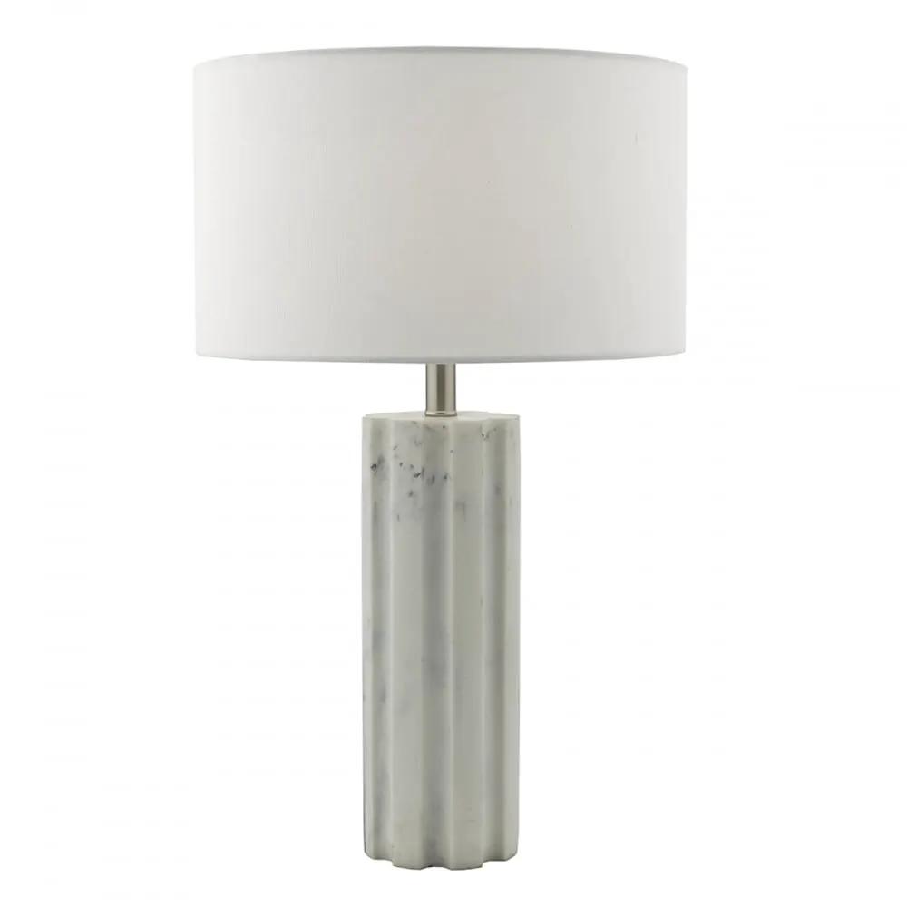 dar lighting Där Lighting Group, Dar ERE422 Erebus Table Lamp Marble Effect Satin Chrome - dar lighting Där Lighting Group, Dar ERE422 Erebus Table Lamp Marble Effect Satin Chrome