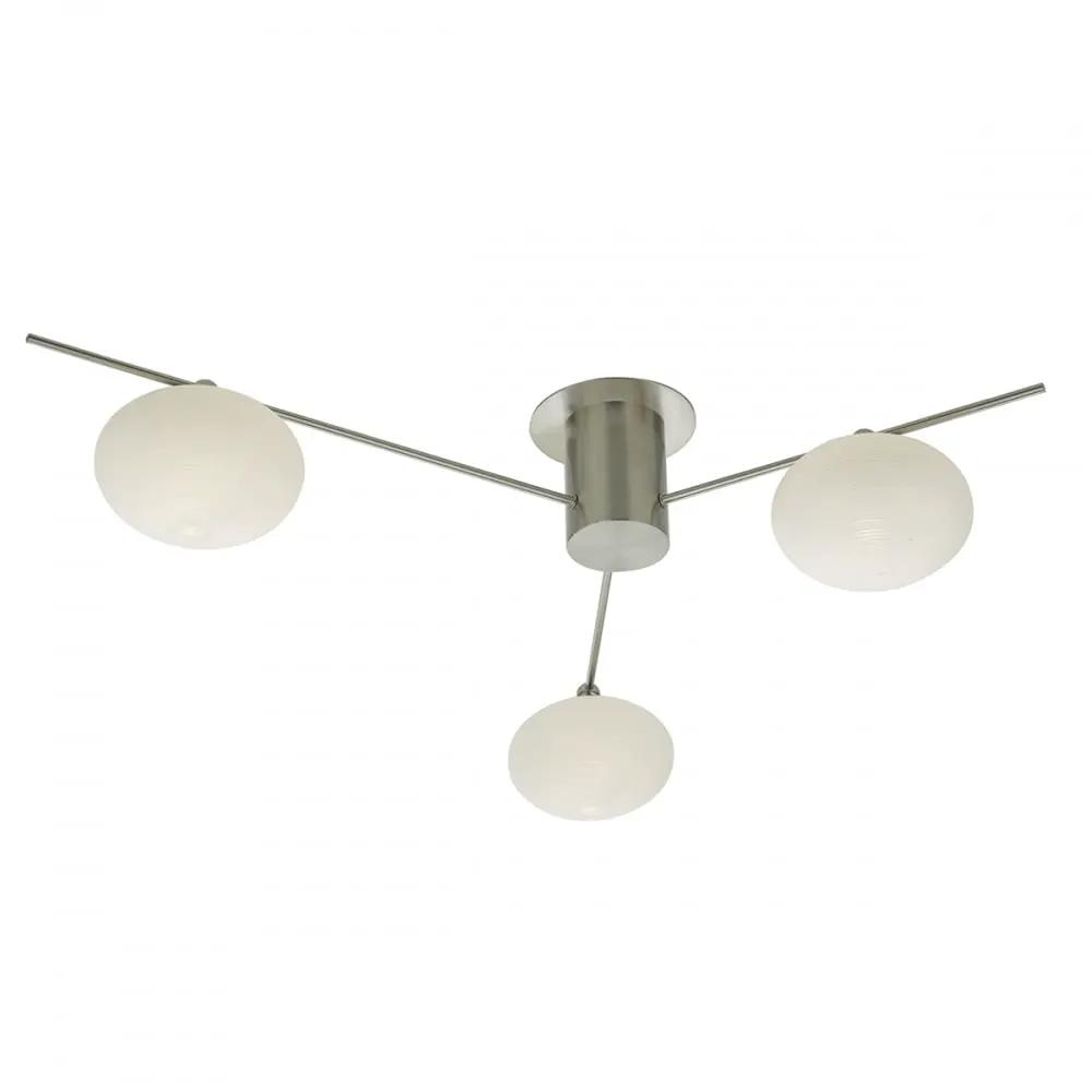 dar lighting Där Lighting Group, Dar JAS5346 Jasper 3 Light Semi Flush Satin Nickel - dar lighting Där Lighting Group, Dar JAS5346 Jasper 3 Light Semi Flush Satin Nickel
