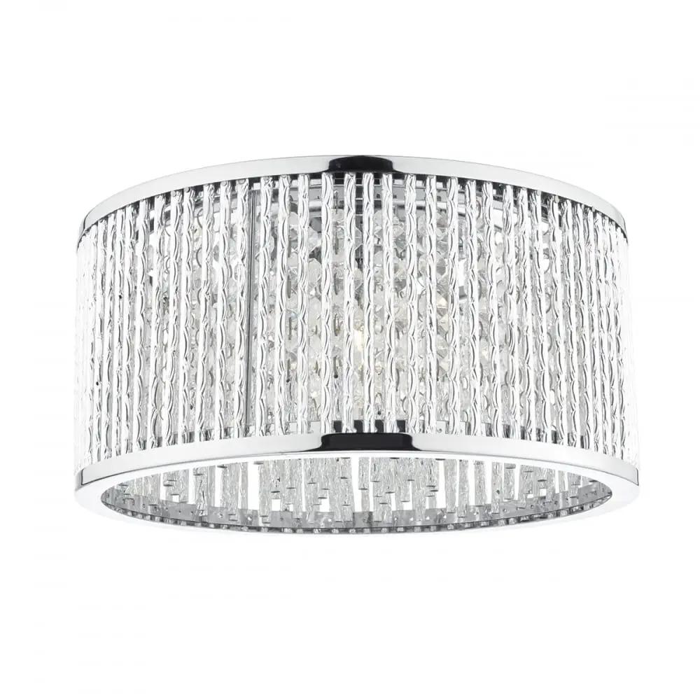 dar lighting Där Lighting Group, Dar NAN5368 Nantes 3 Light Flush Ceiling Polished Chrome Aluminium - dar lighting Där Lighting Group, Dar NAN5368 Nantes 3 Light Flush Ceiling Polished Chrome Aluminium