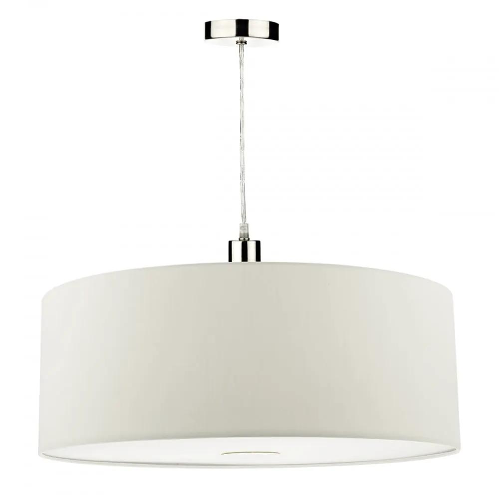 dar lighting Där Lighting Group Dar RON862 Ronda Easy Fit 60CM Faux Silk White Drum Shade - dar lighting Där Lighting Group Dar RON862 Ronda Easy Fit 60CM Faux Silk White Drum Shade