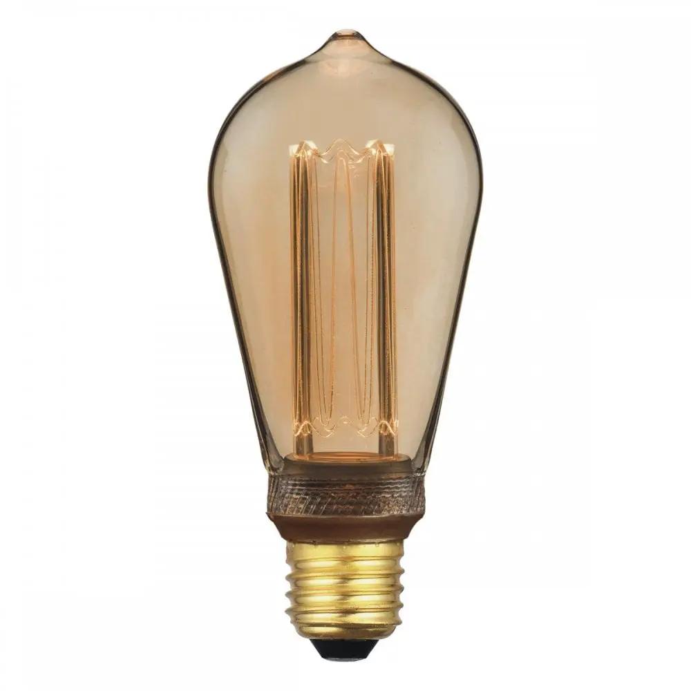 dar lighting Där Lighting Group, Dar Pack Of 5 E27 3.5w LED Dimmable Vintage Rustic Lamp - dar lighting Där Lighting Group, Dar Pack Of 5 E27 3.5w LED Dimmable Vintage Rustic Lamp