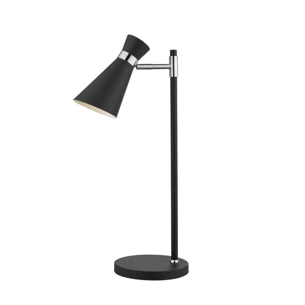 dar lighting Där Lighting Group, Dar ASH4122 Ashworth Table Lamp Black Polished Chrome - dar lighting Där Lighting Group, Dar ASH4122 Ashworth Table Lamp Black Polished Chrome