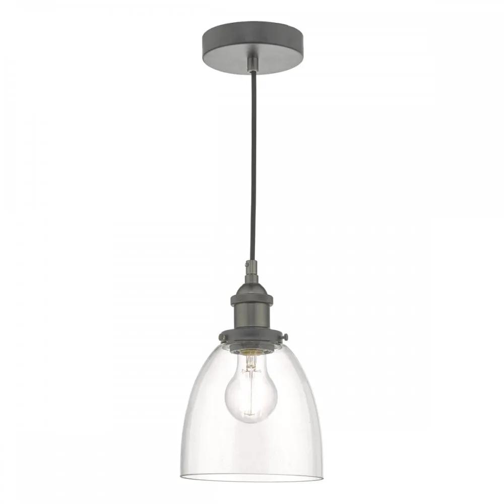 dar lighting Där Lighting Group, Dar ARV0161 Arvin Pendant Antique Chrome Glass - dar lighting Där Lighting Group, Dar ARV0161 Arvin Pendant Antique Chrome Glass