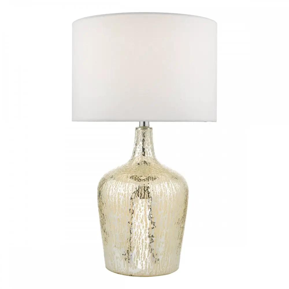 dar lighting Där Lighting Group, Dar LOL4232 Lolek Table Lamp Silver Glass With Shade - dar lighting Där Lighting Group, Dar LOL4232 Lolek Table Lamp Silver Glass With Shade