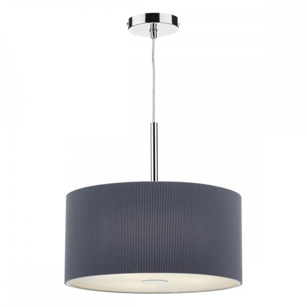 dar lighting Där Lighting Group Dar ZAR1039 Zaragoza 3 Light Pendant Grey - dar lighting Där Lighting Group Dar ZAR1039 Zaragoza 3 Light Pendant Grey