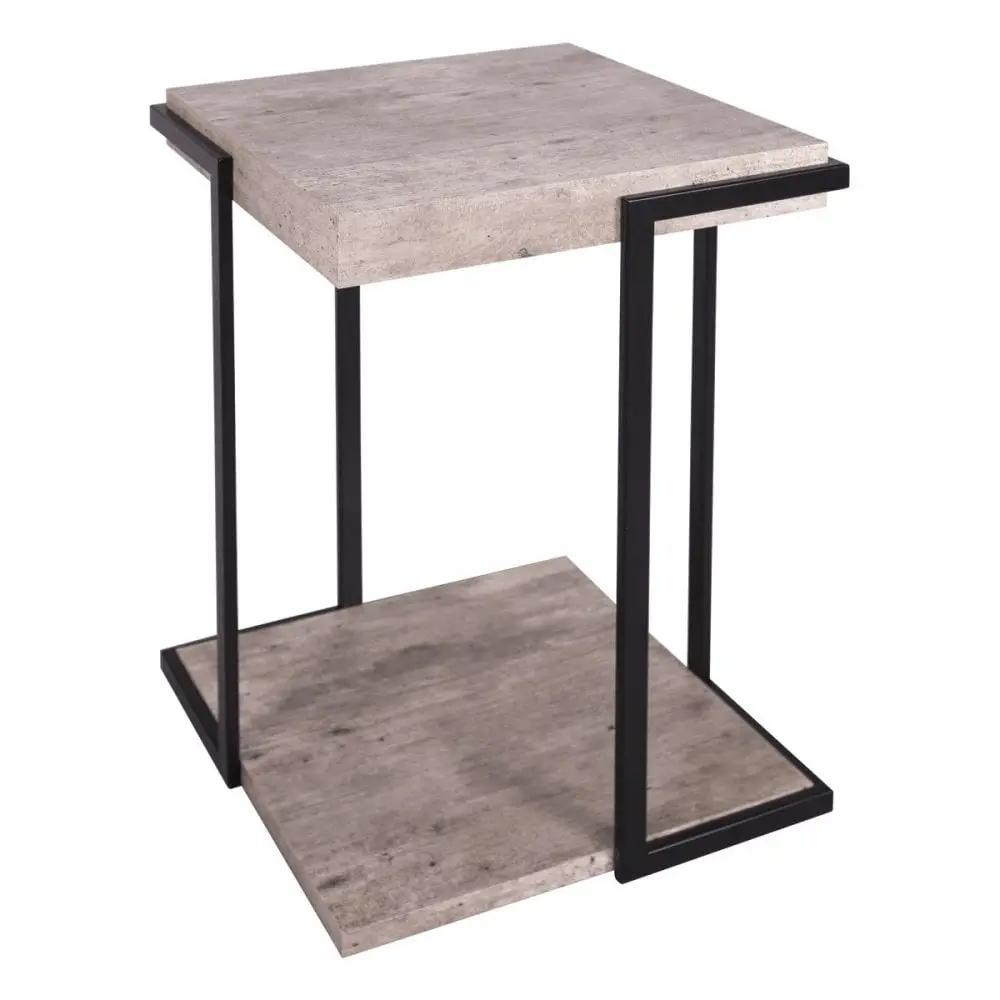 dar lighting Där Lighting Group Dar 001ROY002 Royan Square Side Table Concrete Effect - dar lighting Där Lighting Group Dar 001ROY002 Royan Square Side Table Concrete Effect