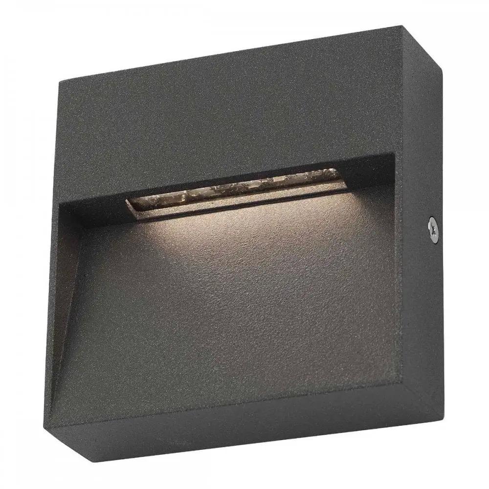 dar lighting Där Lighting Group, Dar YUK2139 Yukon LED Wall Light Square Eyelid Anthracite - dar lighting Där Lighting Group, Dar YUK2139 Yukon LED Wall Light Square Eyelid Anthracite