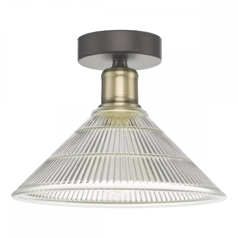 dar lighting Där Lighting Group, Dar BOY0175 Boyd 1 Light Flush Antique Brass with Glass Shade - dar lighting Där Lighting Group, Dar BOY0175 Boyd 1 Light Flush Antique Brass with Glass Shade