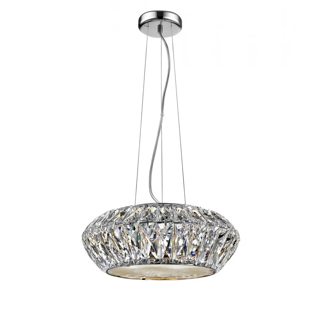 impex Impex Lighting LED1705/04/CH Armel 4 Light LED Crystal Pendant Chrome - impex Impex Lighting LED1705/04/CH Armel 4 Light LED Crystal Pendant Chrome
