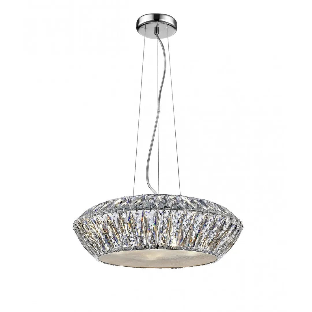 impex Impex Lighting LED1705/05/CH Armel 5 Light LED Crystal Pendant Chrome - impex Impex Lighting LED1705/05/CH Armel 5 Light LED Crystal Pendant Chrome