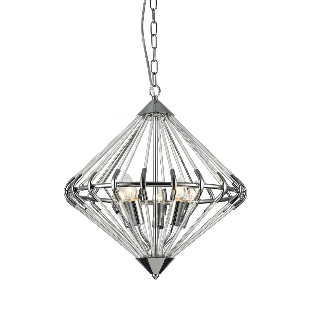 impex Impex Lighting PG1702/05/CH Gerda 5 Light Pendant Chrome - impex Impex Lighting PG1702/05/CH Gerda 5 Light Pendant Chrome