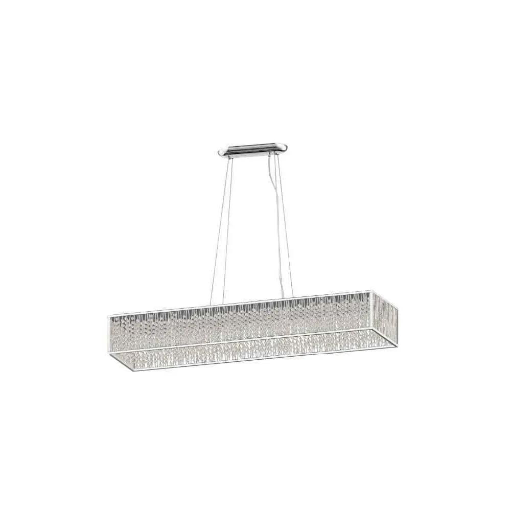 impex Impex CFH310221/11/OBL/CH Melenki 11 Light Oblong Pendant Chrome Crystal - impex Impex CFH310221/11/OBL/CH Melenki 11 Light Oblong Pendant Chrome Crystal