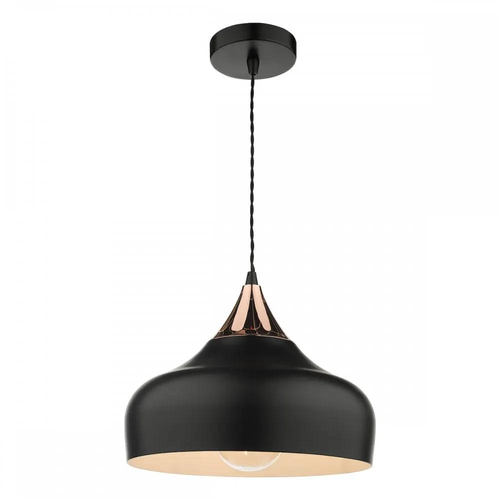 dar lighting Där Lighting Group, GAU0164 Gaucho 1 Light Single Pendant Black And Copper - dar lighting Där Lighting Group, GAU0164 Gaucho 1 Light Single Pendant Black And Copper