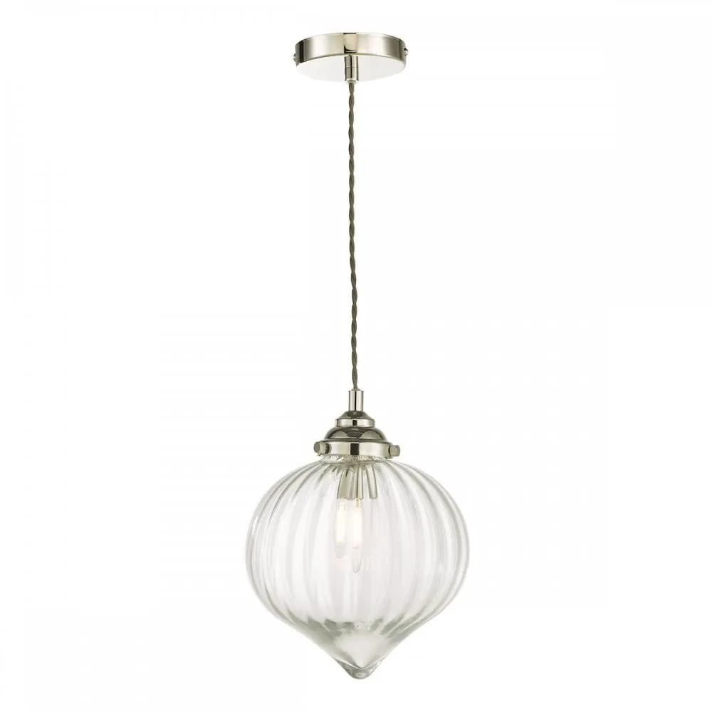 dar lighting Där Lighting Group MYA0138 Mya 1 Light Single Pendant Polished Nickel Glass - dar lighting Där Lighting Group MYA0138 Mya 1 Light Single Pendant Polished Nickel Glass