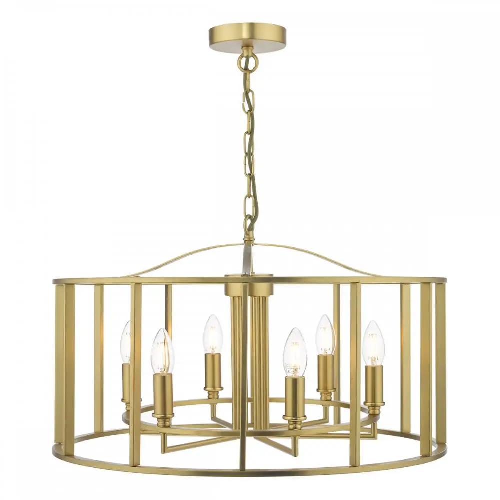 dar lighting Där Lighting Group, MYK0663 Myka 6 Light Pendant Brushed Bronze - dar lighting Där Lighting Group, MYK0663 Myka 6 Light Pendant Brushed Bronze