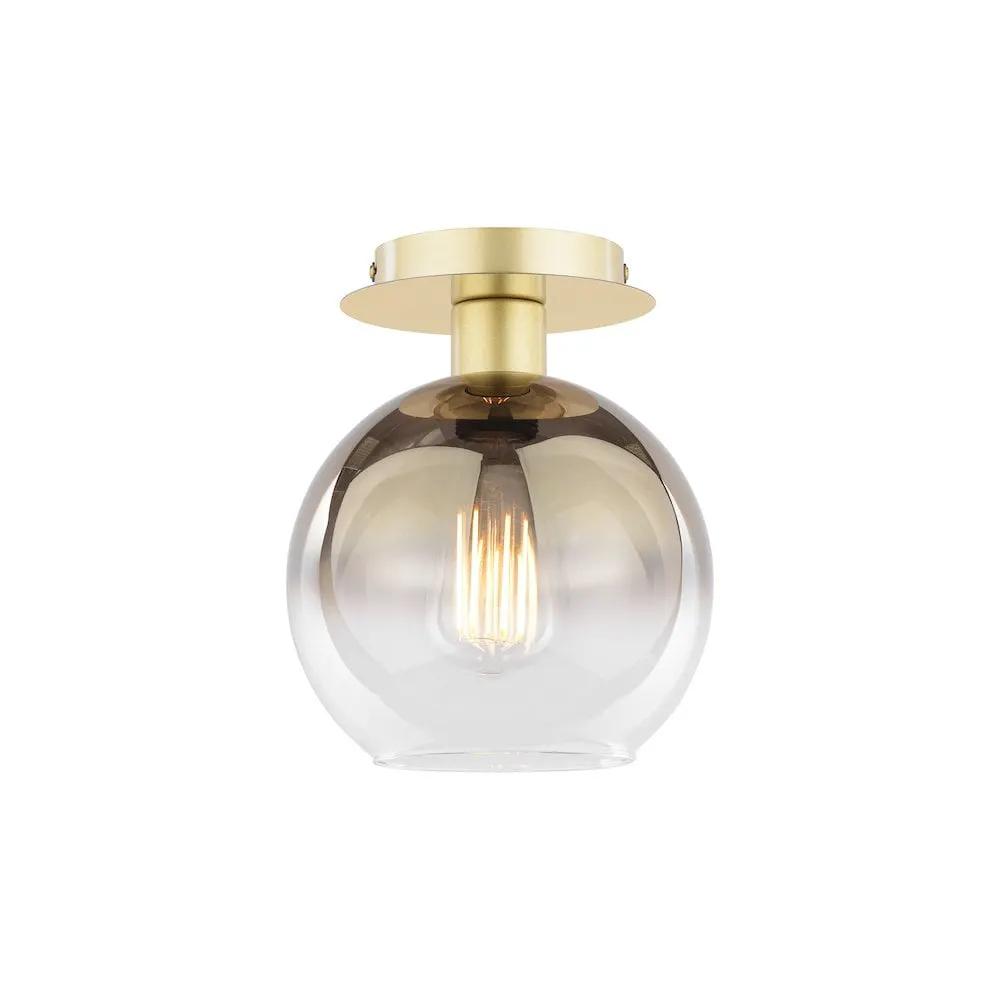 dar lighting Där Lighting Group, LYC0135 Lycia Semi-Flush Polished Gold and Gold Ombre Glass - dar lighting Där Lighting Group, LYC0135 Lycia Semi-Flush Polished Gold and Gold Ombre Glass
