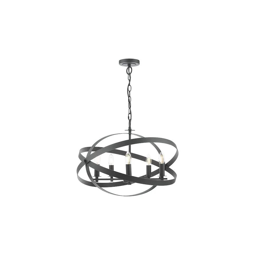 dar lighting Där Lighting Group, NIT0522 Nitya 5 Light Pendant Matt Black - dar lighting Där Lighting Group, NIT0522 Nitya 5 Light Pendant Matt Black